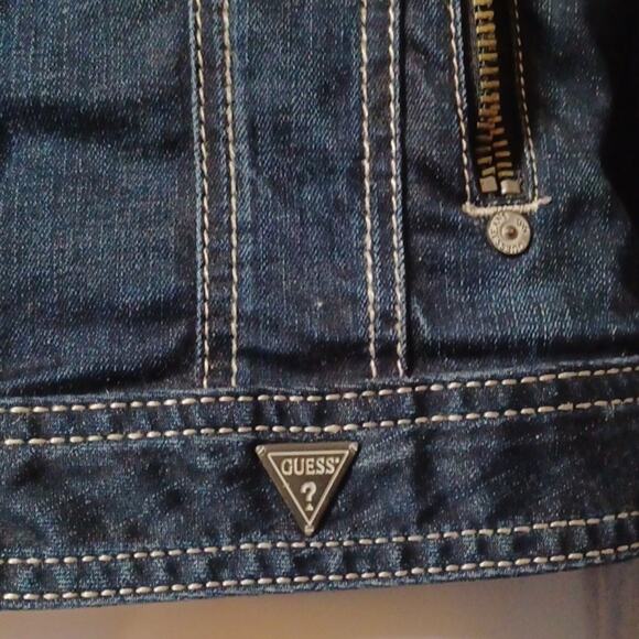 GUESS Jeans Stretch Denim Jacket Dark Wash. Size M - Picture 5 of 16
